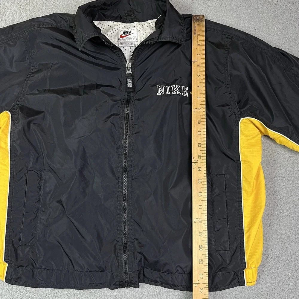 VTG 90s Nike Jacket Youth Boys Size L (14-16) Full‎ Zip Mesh Lined Windbreaker